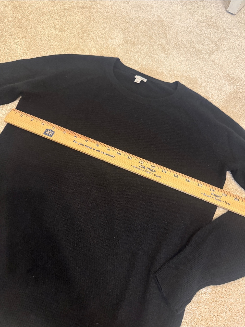Halogen 100% Cashmere Sweater Womens Large Black Long Sleeve Crewneck Soft - Picture 8 of 9